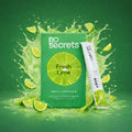 No Secrets Fresh Lime product packaging with lime slices on a green background