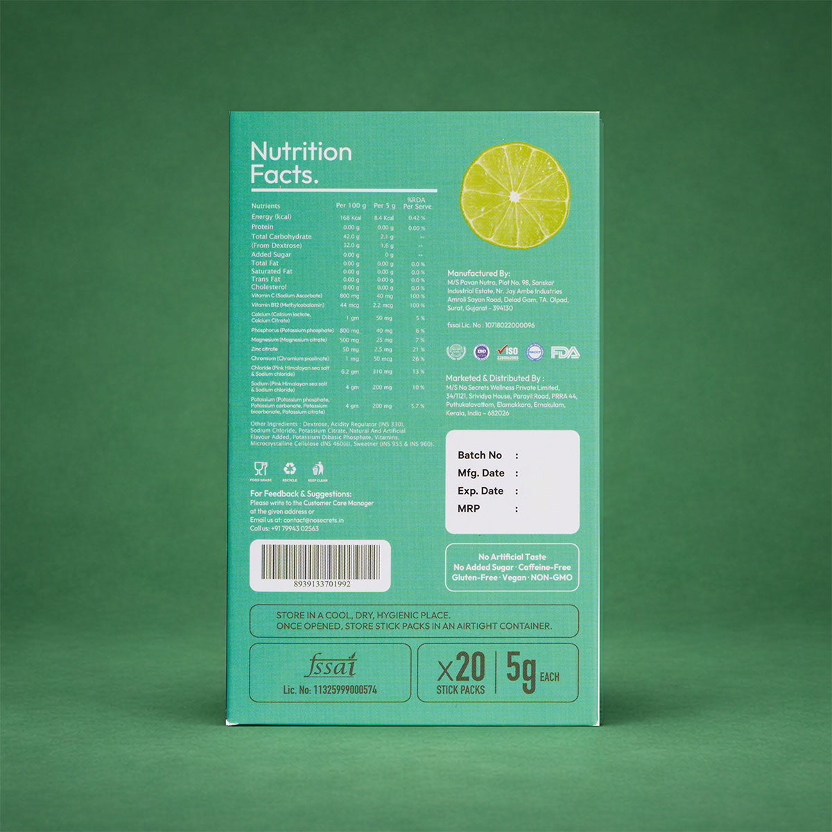 Fresh Lime - 20 Sticks
